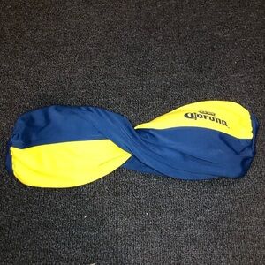Corona Yellow & Blue Twisted Bikini Top Size Medium